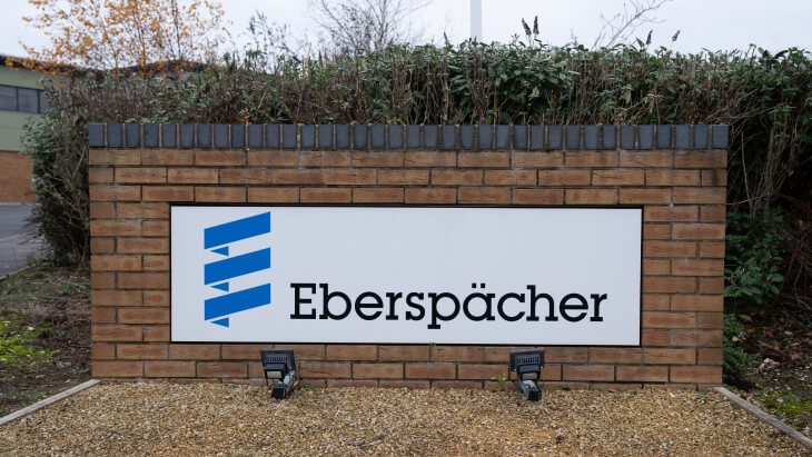 Eberspacher sign on brick wall