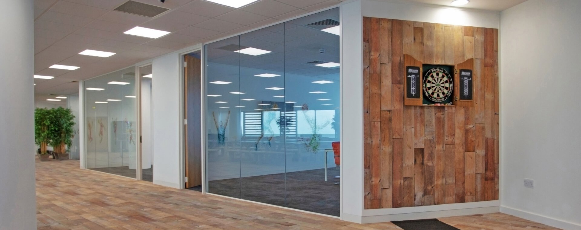 Internal office fitout dartboard recreation area